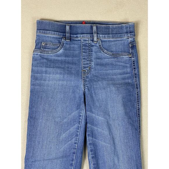 Spanx Jeans Womens Small Blue Pull On Stretch Skinny Slim Denim Adult - Picture 2 of 11